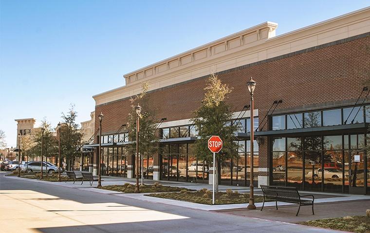 the exterior of a commercial building